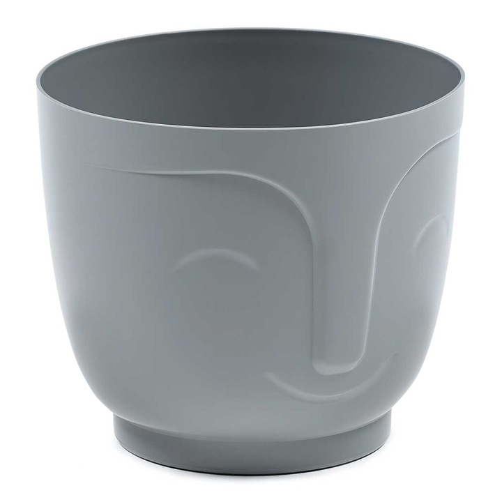Ghiveci, HowHomely, Urbanika ECO, 18, 5x18, 5 cm, Modern, Plastic, Gri