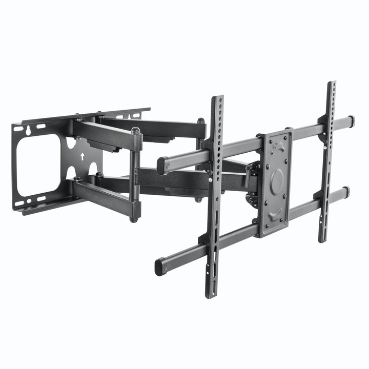 Fali tartó, 37"-90", mobil, fekete, max 75 kg, VESA 200 x 200 800 x 400-ig
