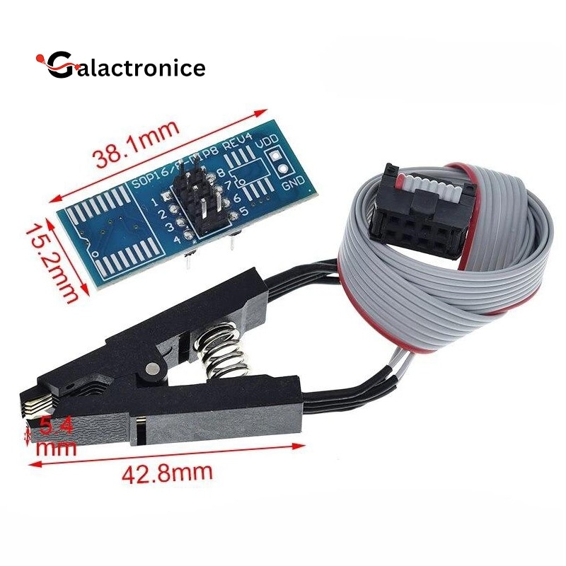 Cleste test SOIC8 SOP8 cu banda programator EEPROM 93CXX / 25CXX