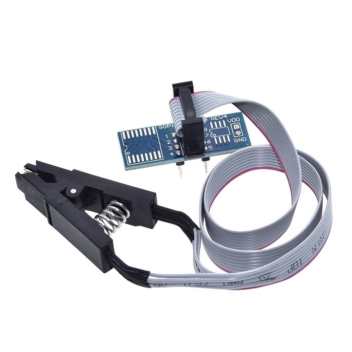 Cleste test SOIC8 SOP8 cu banda programator EEPROM 93CXX / 25CXX