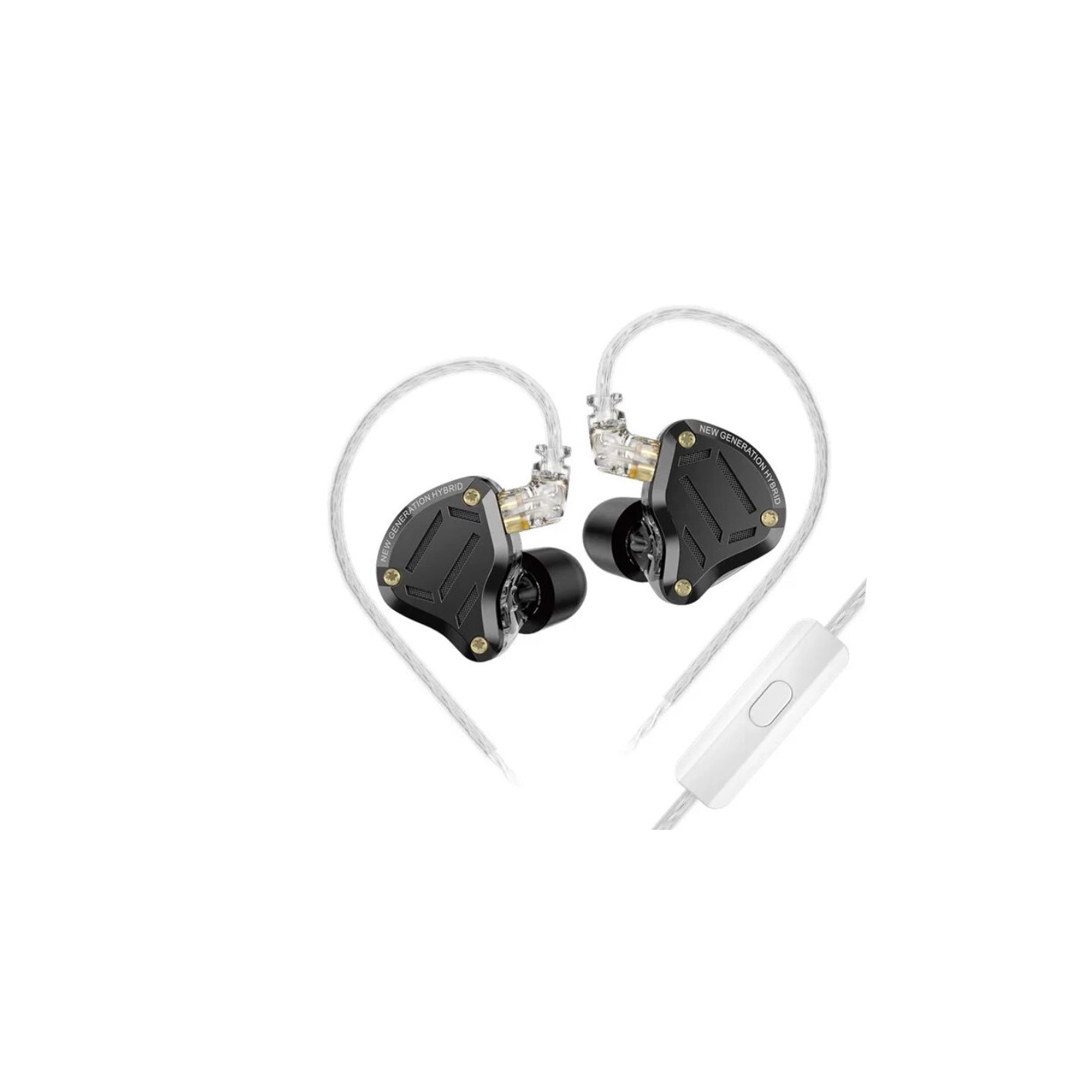 Casti KZ ZS10 Pro 2 Generation, Comutator de reglare pe 4 nivele, Hibride 10 drivere, metal, HIFI, Stereo Bass, Monitor, Microfon HD, Negru