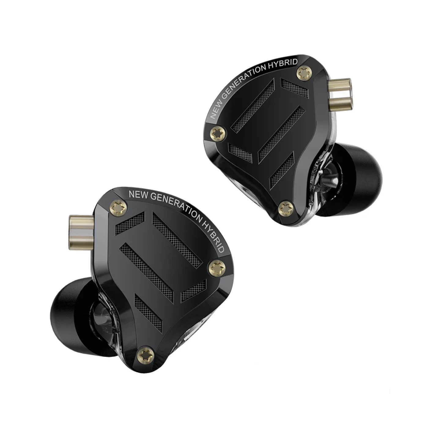 Casti KZ ZS10 Pro 2 Generation, Comutator de reglare pe 4 nivele, Hibride 10 drivere, metal, HIFI, Stereo Bass, Monitor, Microfon HD, Negru