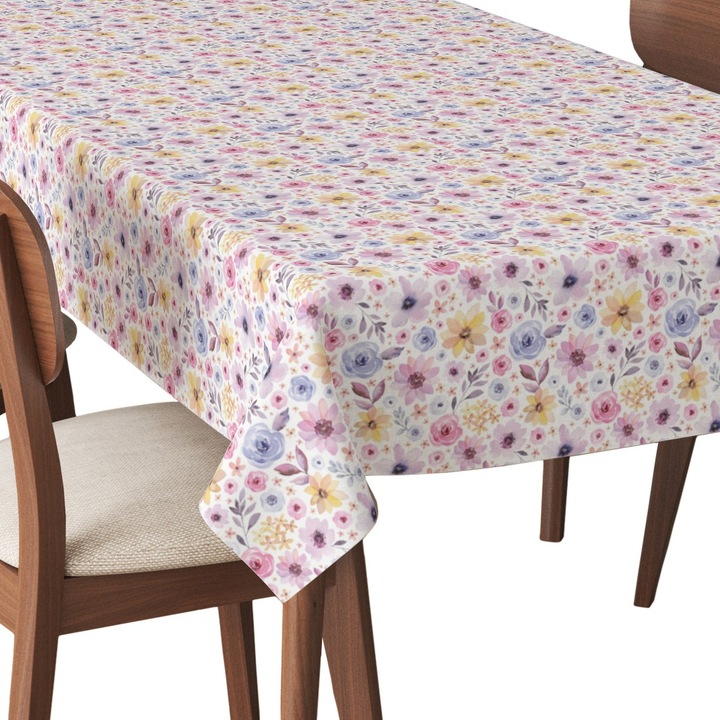 Abrosz, pasztell virágok, Poliészter, Téglalap, Méret: 140 cm x 500 cm, TDX664/500