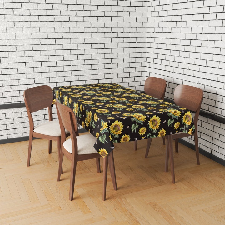 Abrosz, Napraforgó 2, Poliészter, Téglalap, Méret: 140 cm x 110 cm, TDX672/110