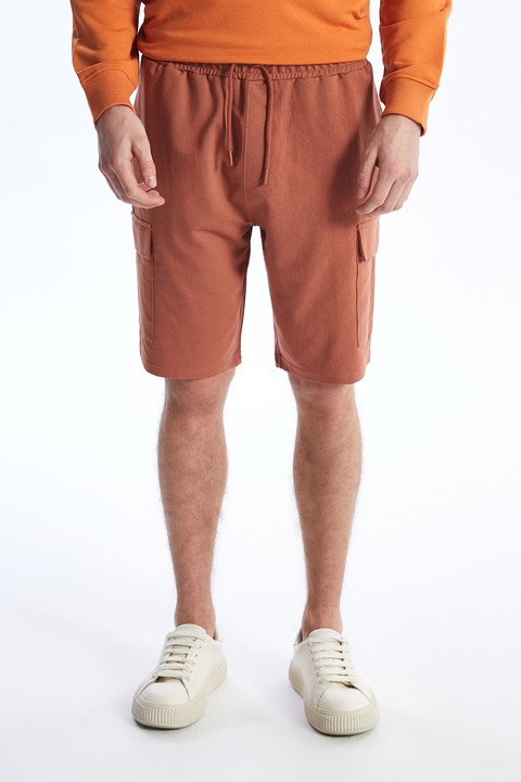 LC WAIKIKI, Pantaloni scurt cargo cu snur in talie, Maro, M