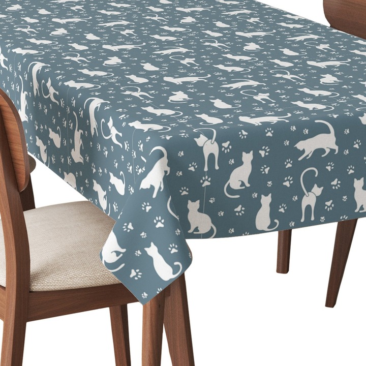 Abrosz, Macska sziluettek, Poliészter, Téglalap, Méret: 140 cm x 500 cm, TDX657/500