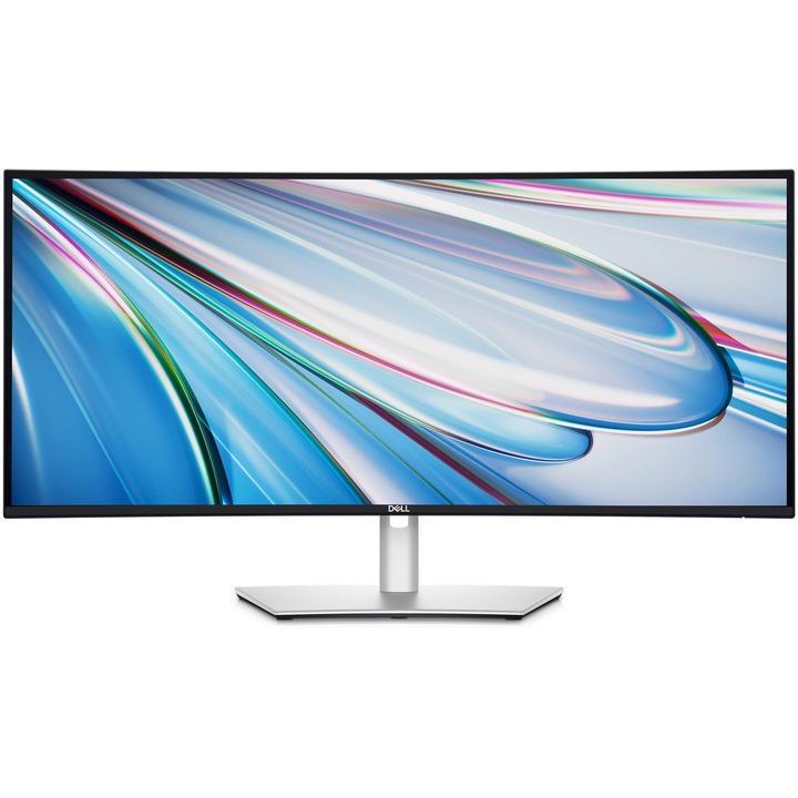Monitor IPS LED Dell U3425WE 34.14", 3440 x 1440, 5ms, 21:9, 120Hz, HDMI, DP, Thunderbolt 90 W teljesítménnyel, RJ45, 2x 5 W hangszóró, fekete ezüst