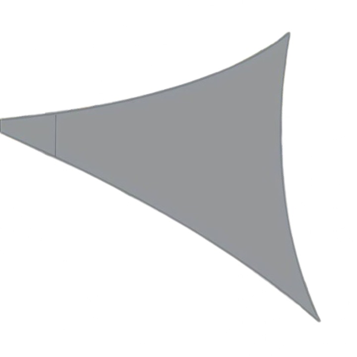 Háromszög alakú árnyékoló ponyva, vízálló, UV védelemmel, Poliészter, 3 x 3 x 3 m, Szürke