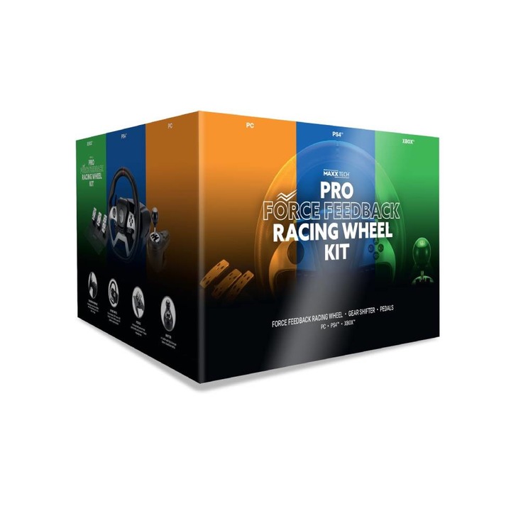 Maxx Tech Pro Ff Racing Wheel Kit (wheel, 3-pedal Set & Shifter) PC, PlayStation 4, Xbox One és Xbox Series X