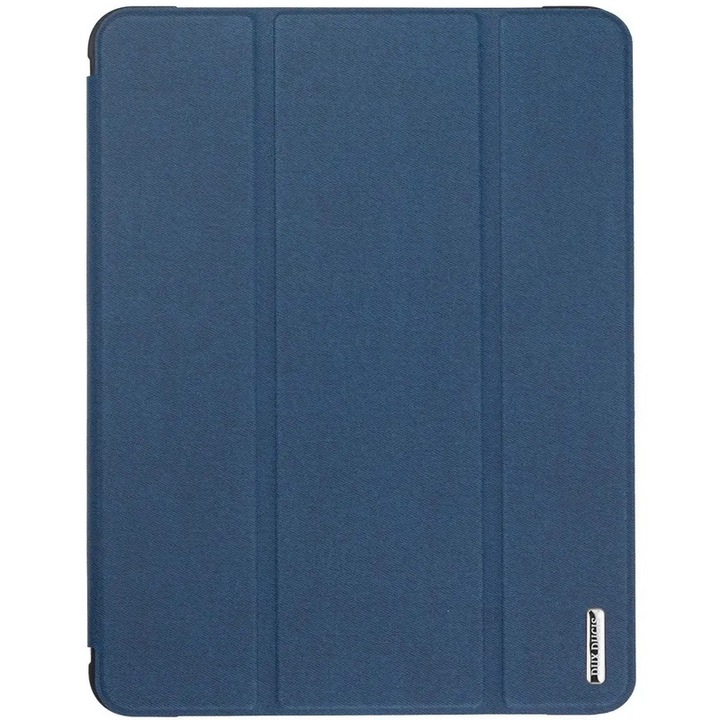 Dux ducis domo tabletvédő álló, bőr hatású, aktív flip, oldalra nyíló, trifold, asztali tartó, ceruza tartó, sötétkék, kompatibilis: Samsung Galaxy Tab S9 Plus LTE, SM-X816, / Galaxy Tab S9 Plus WIFI, SM-X810, / Galaxy Tab S9 FE Plus WIFI, SM-X610