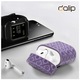 Husa pentru Apple AirPods1/2, Dalip PawPrint, Piele Eco, Violet