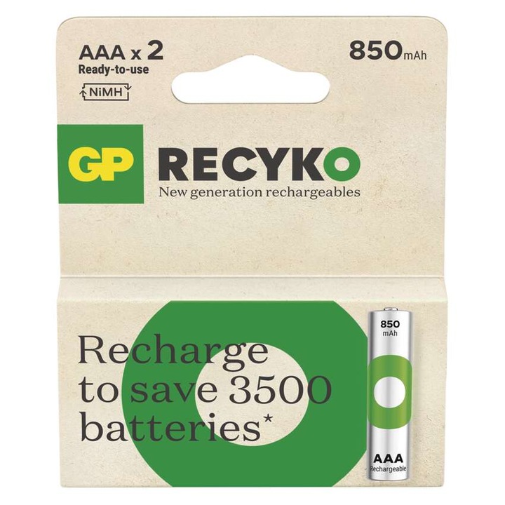 Baterie GP, Recyko HR03 850 2PP