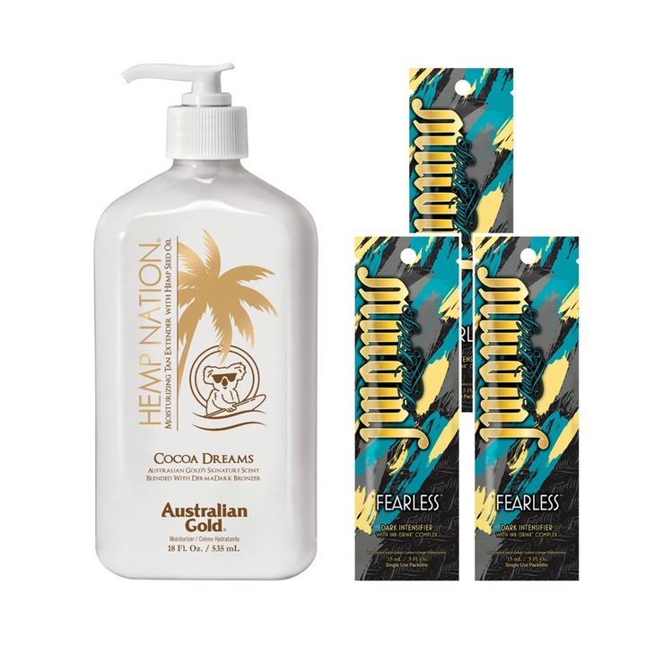 Strandcsomag, Australian Gold, Cocoa Dreams 535ml + Fearless 15ml