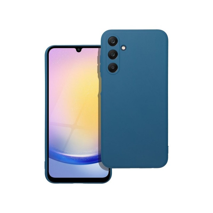 Husa Upzz Slim Matte Compatibila Cu Samsung Galaxy A25 5G, Silicon Slim Soft, Blue