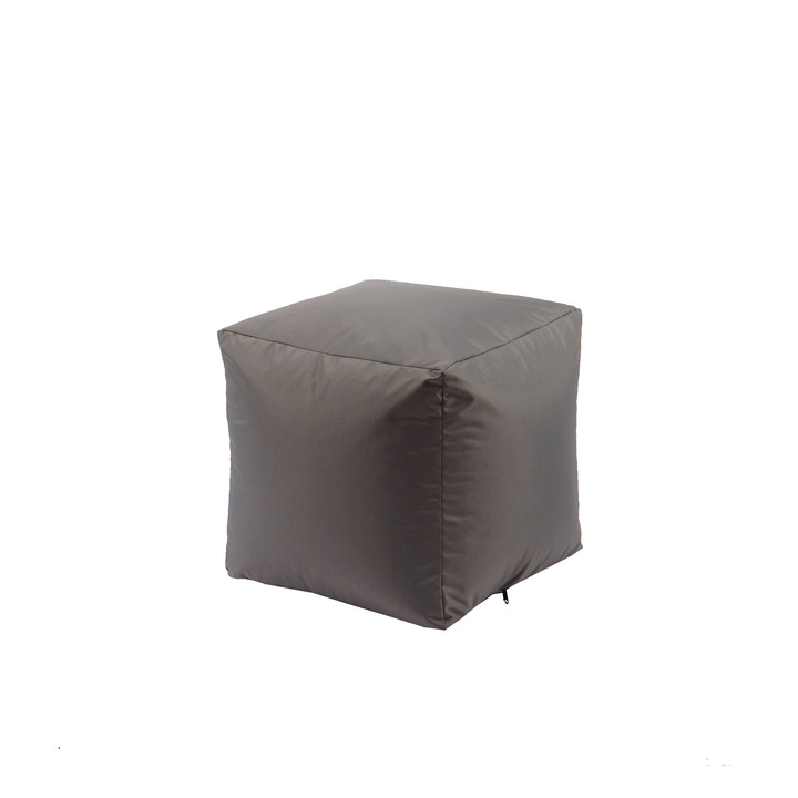 Taburet Cub, material impermeabil - Gri