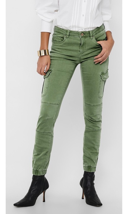 CSAK női hosszú farmer, 4676, Slim fit, Pamut, Zöld