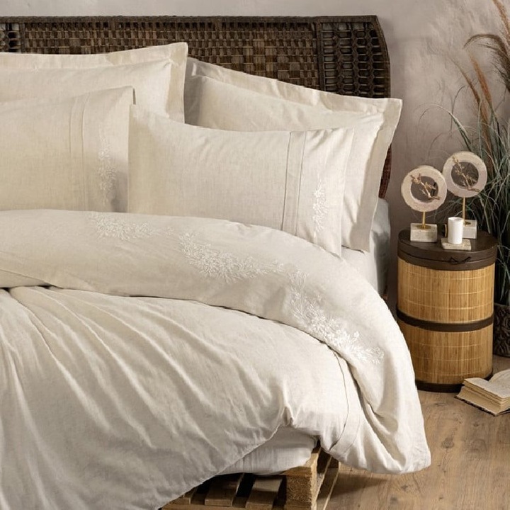 Двоен комплект спално бельо, Cottonbox, модел 52980, 100% памук, 6 части