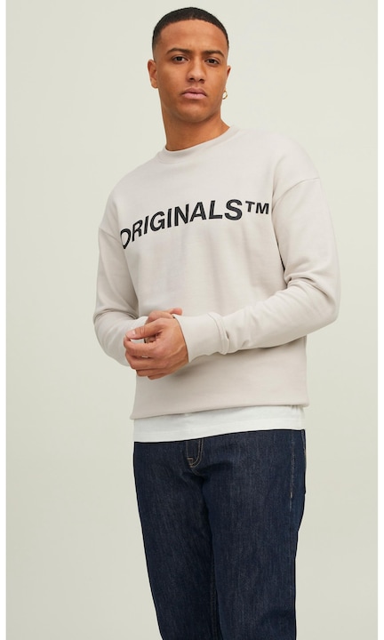 JACK & JONES férfi pulóver, 4672, pamut, Sáfránysárga