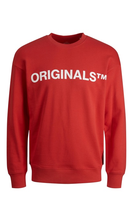 JACK & JONES férfi pulóver, 4672, pamut, Piros