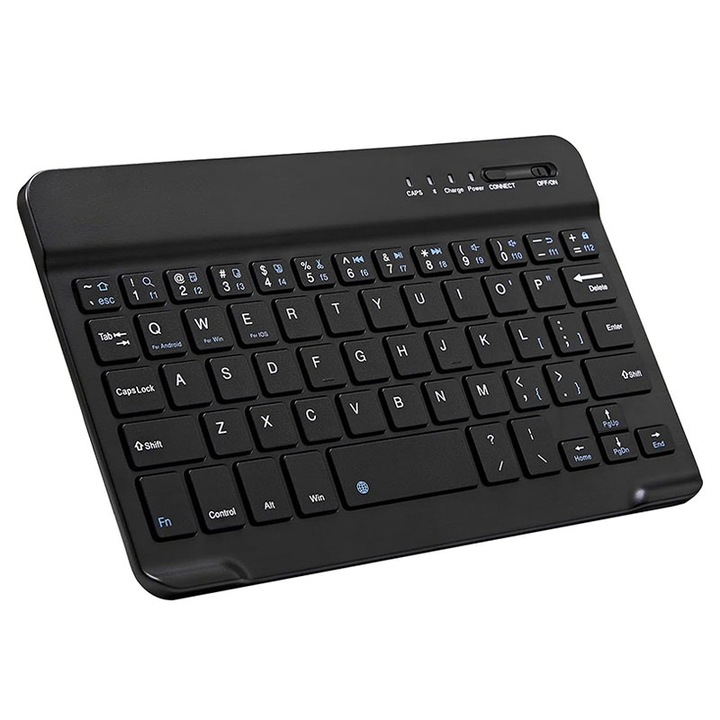 Mini vezeték nélküli Bluetooth billentyűzet telefonhoz, Rqiurpn, Bluetooth, 7 hüvelykes, fekete