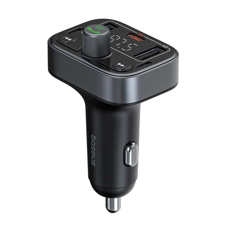 FM трансмитер Baseus S-09 Pro, Bluetooth, Черен