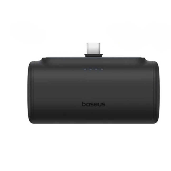 Powerbank Baseus, 5000mAh, 20 W, USB-C, negru, 80x40,2x25,6mm