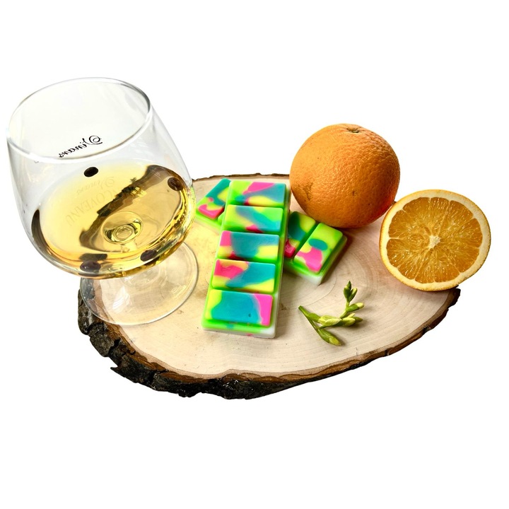 Tableta din ceara naturala de soia parfumata Bitter Sweet - cardamon, portocala, heliotrop, coniac, vanilie, patchouli, Handmade 50 g