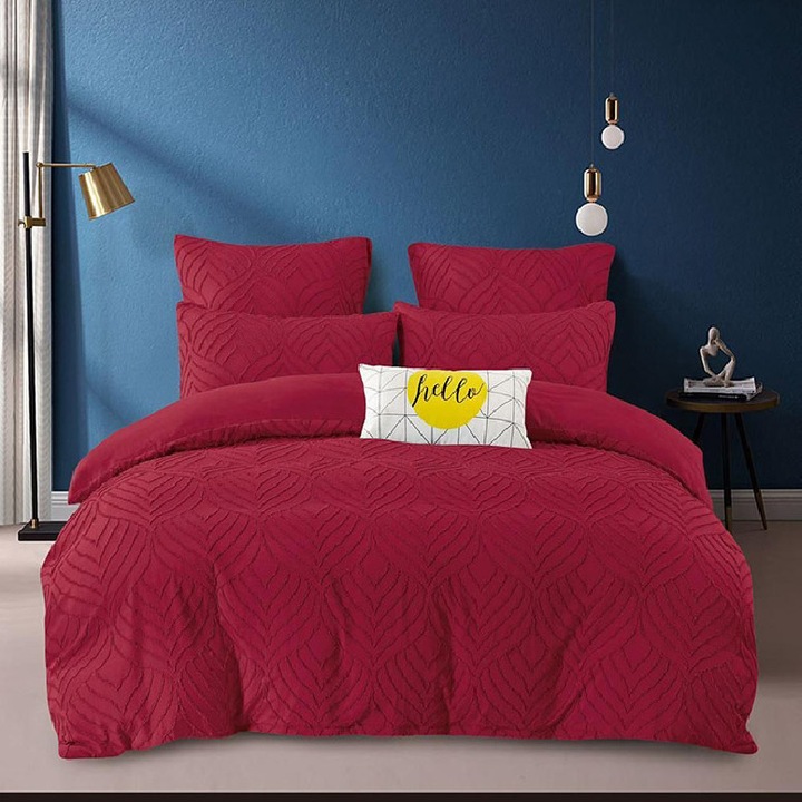 Set Lenjerie de Pat Dublu, Model 33598, Finet, 6 Piese