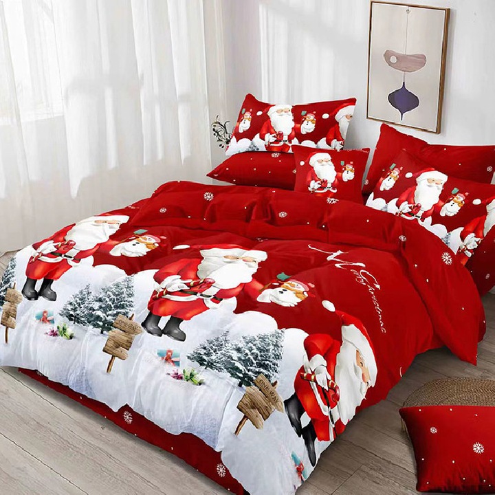 Set Lenjerie de Pat Dublu, Model 36581, Finet, 6 Piese