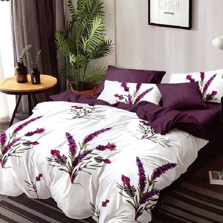 Set Lenjerie de Pat Dublu, Model 39564, Finet, 6 Piese