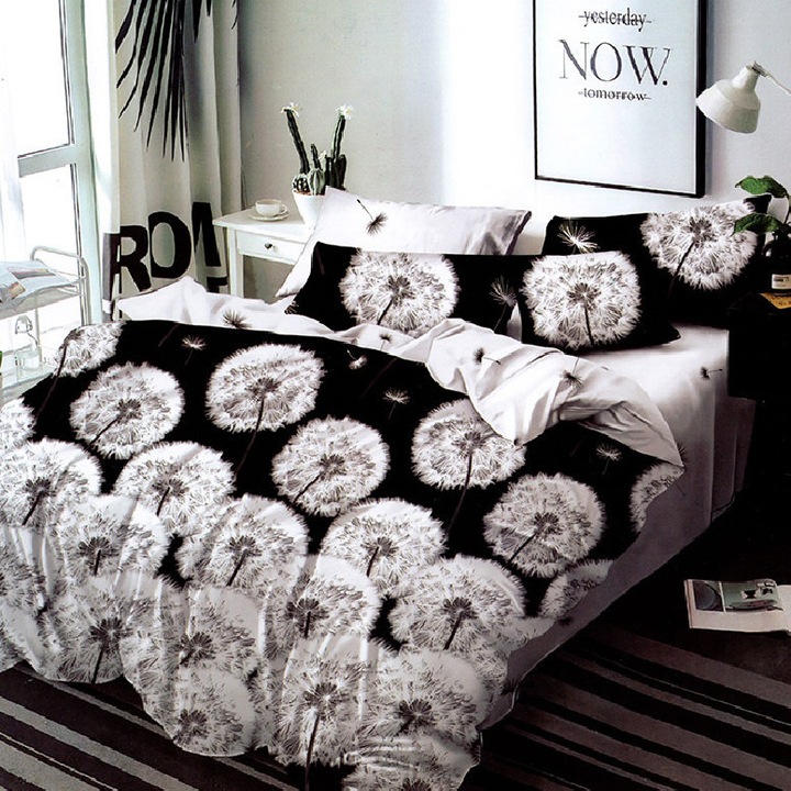 Set Lenjerie de Pat Dublu, Model 39567, Finet, 6 Piese