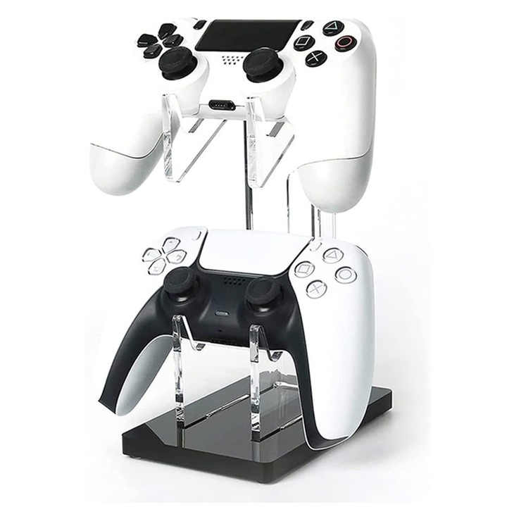 PadForce® kontroller tartó kompatibilis Xbox, PS5, PS4, Switch, Headset, kábelrendező, 2 bővítőhely - Fekete