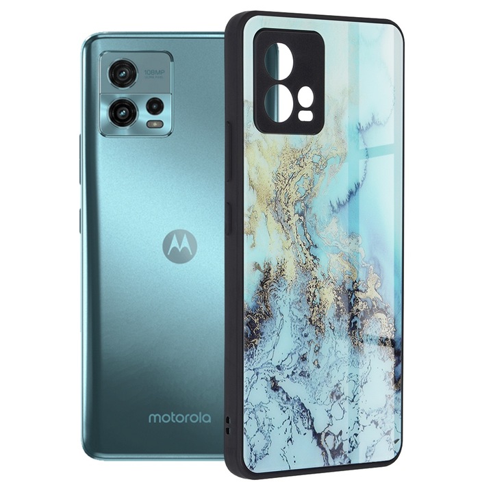 Кейс за Motorola Moto G72, Techsuit Glaze Series, Blue Ocean
