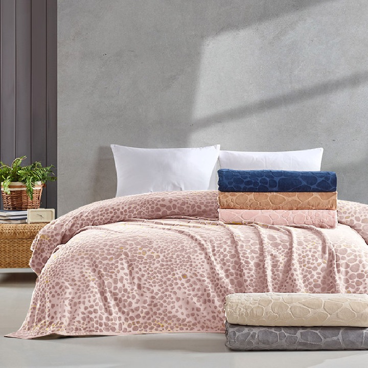 Завивка, Saheser, модел Cochran, за легло 2 човека, 220 x 240 см, Пудрово розово
