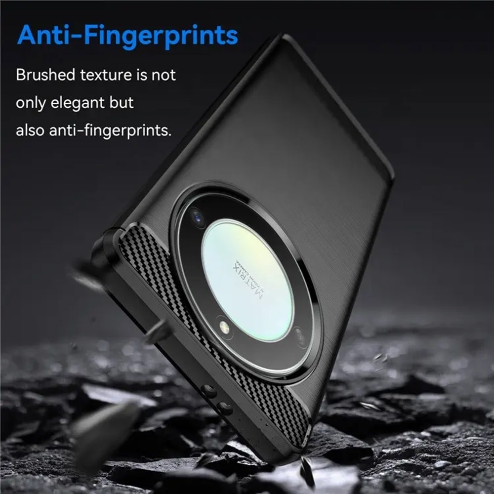 Husa protectie Mat-Tech compatibila cu Honor Magic6 Lite, Textura Carbon, Finisaj Mat, Anti-Shock, Anti-Fingerprint, Rezistenta la impact, Negru
