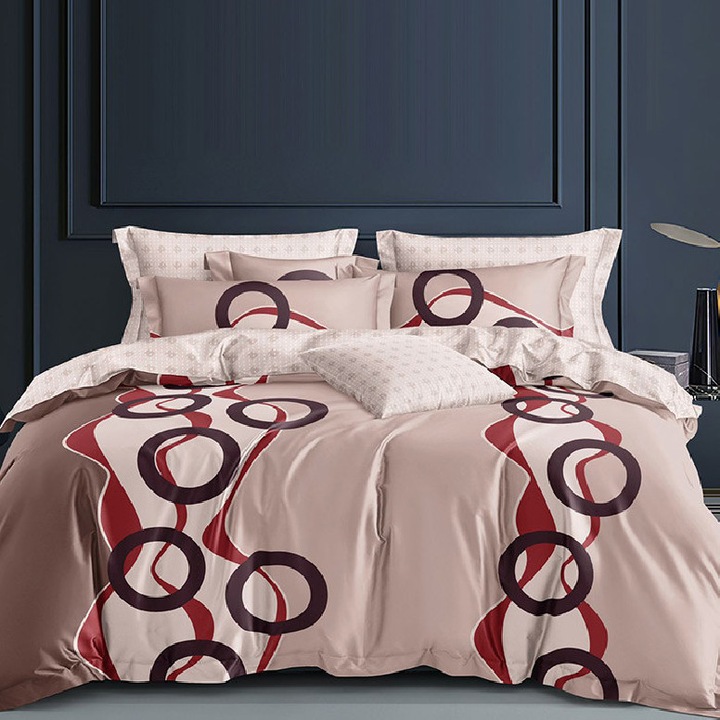 Set Lenjerie de Pat Dublu, Model 52238, Finet, 6 Piese