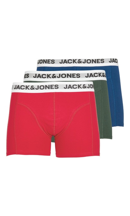 3 pár JACK & JONES férfi boxer készlet, 6518, pamut, Többszínű