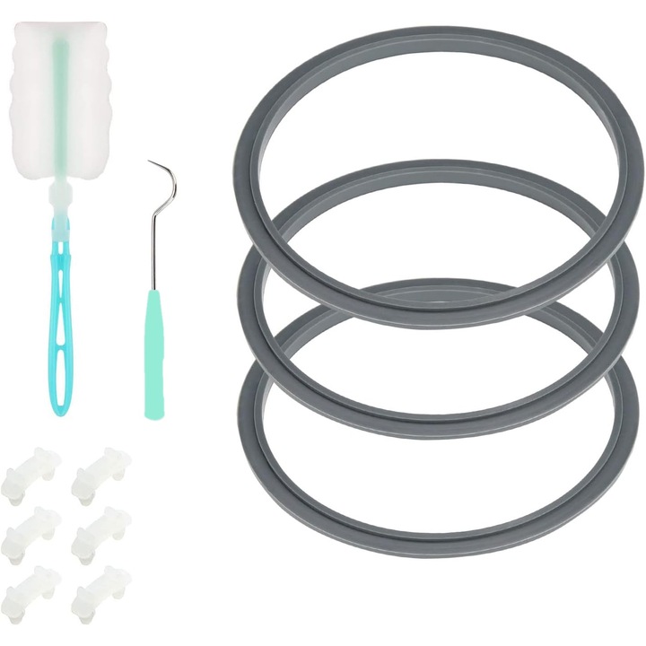 Set Piese de Schimb pentru Blender, Nybgyy, Garnituri Silicon, Gri, 3.9x3.43x0.235 inch