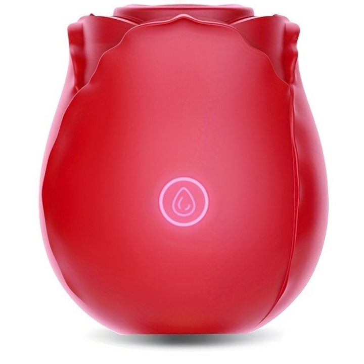 Vibrátor, BABOUKISS, 10 stimulációs mód, szilikon, piros, 6,6x5,9 cm