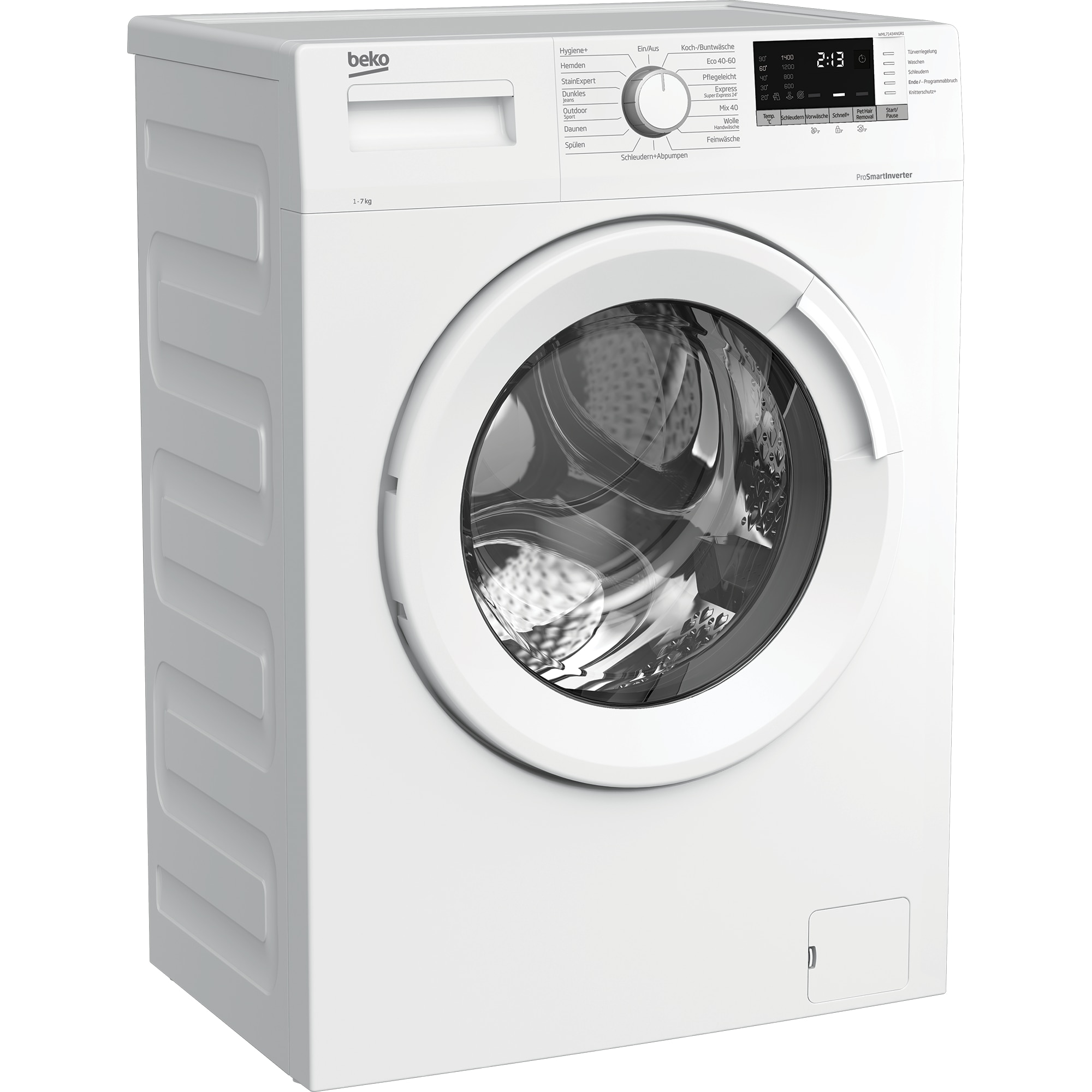Masina De Spalat Rufe Frontala Beko WML71434NGR1, Clasa D, 7 Kg, 1400 Rpm, Alb