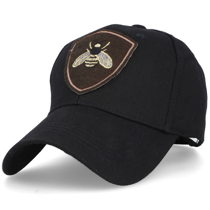 Sapca cu viziera, Moramo, 4962, Bumbac, Pentru Barbati/Femei, Snapback, Reglabila, Negru