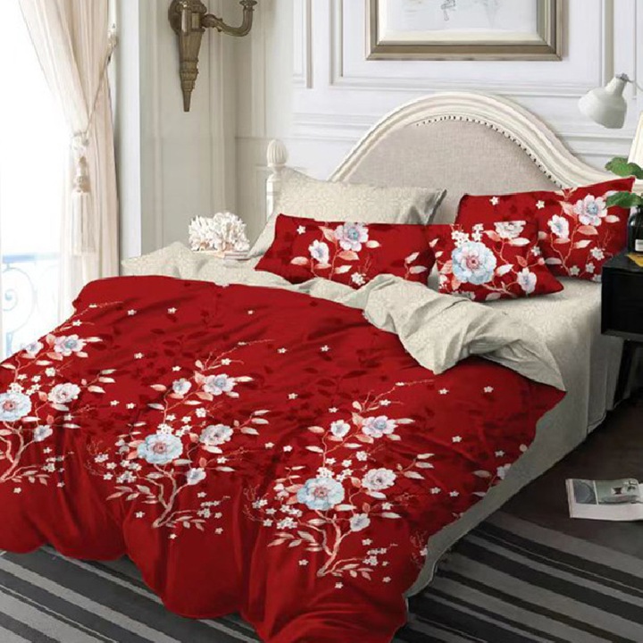 Set Lenjerie de Pat Dublu, Model 53715, Finet, 6 Piese