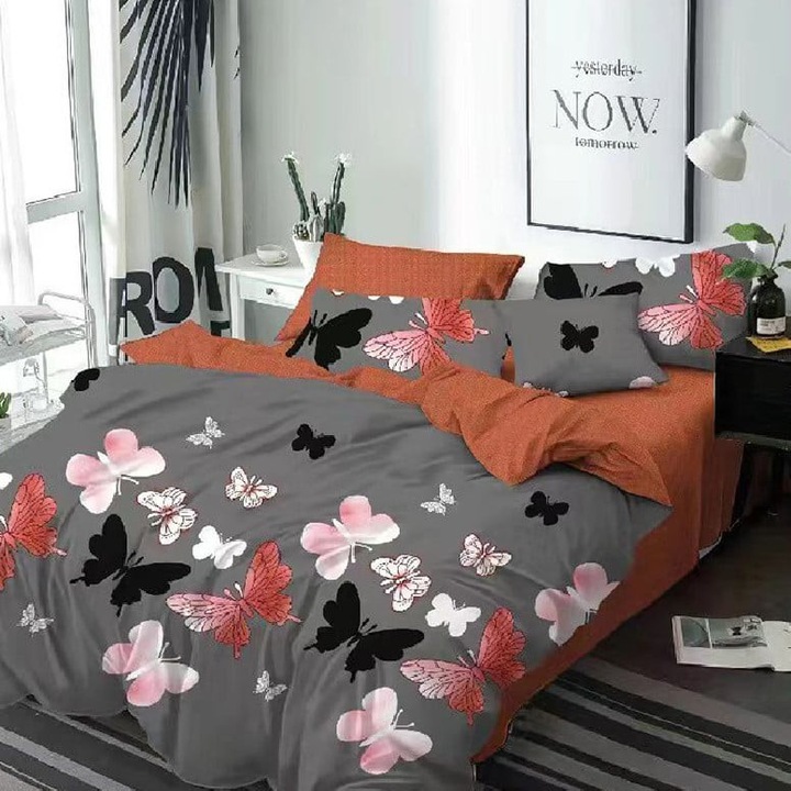 Set Lenjerie de Pat Dublu, Model 53675, Finet, 6 Piese