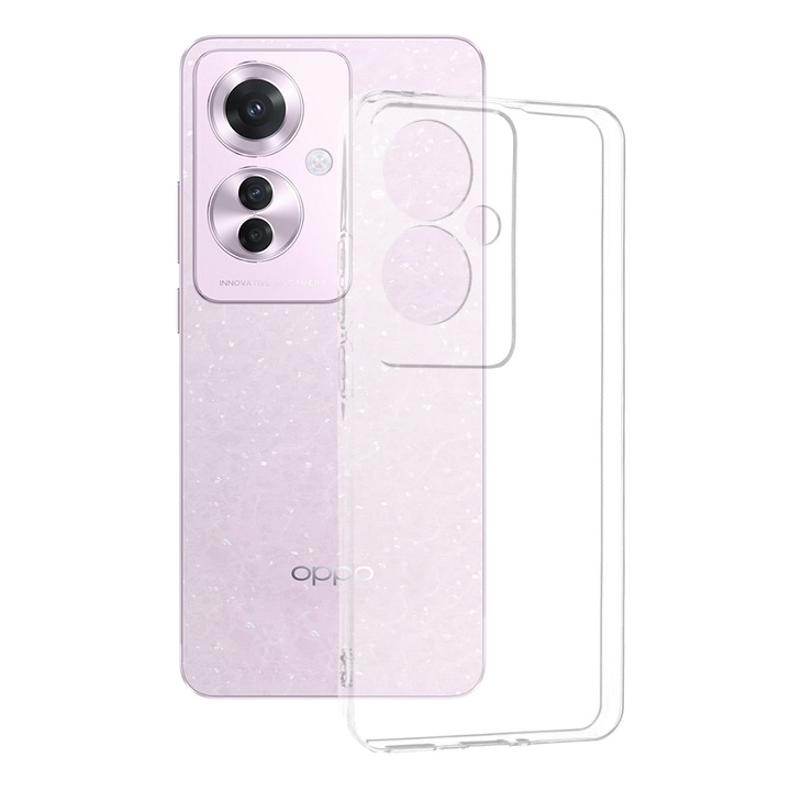 Кейс за Oppo Reno11 F, Techsuit Clear Silicone, Transparent