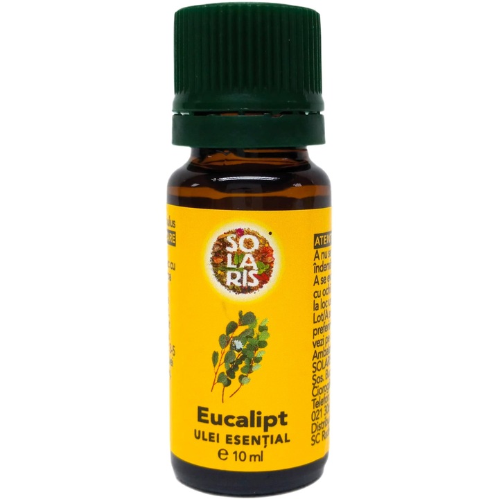 Ulei esential de Eucalipt (Eucalyptus Globulus), pur natural, fara adaosuri, Solaris, 10ml, Seva Plant