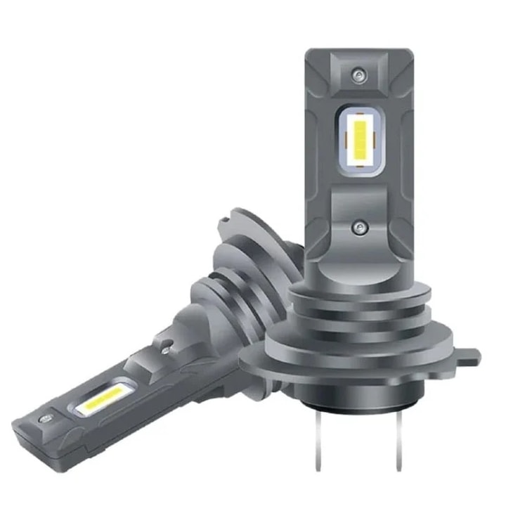 2 db LED izzó W H7 120W, 15000Lm, 12V, 6000K, hideg-fehér fényű, 2 db LED izzóból álló készlet