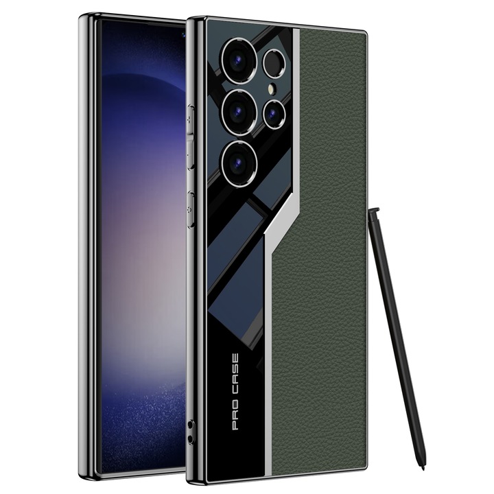 Samsung Galaxy S24 Ultra tok, Eco-bőr V Agora, zöld