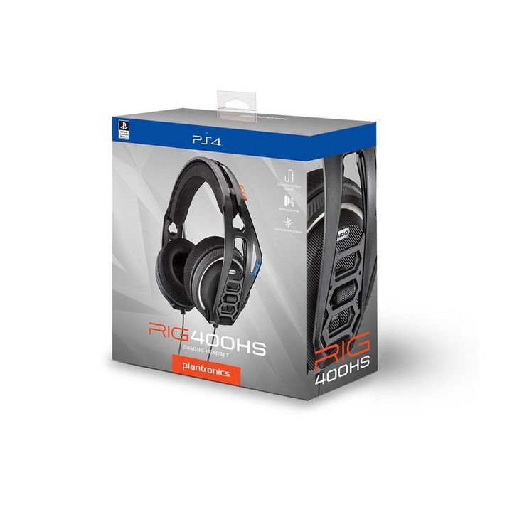 Casti Gaming Nacon 206808-05, reducere zgomot, negru/albastru, 1.3m