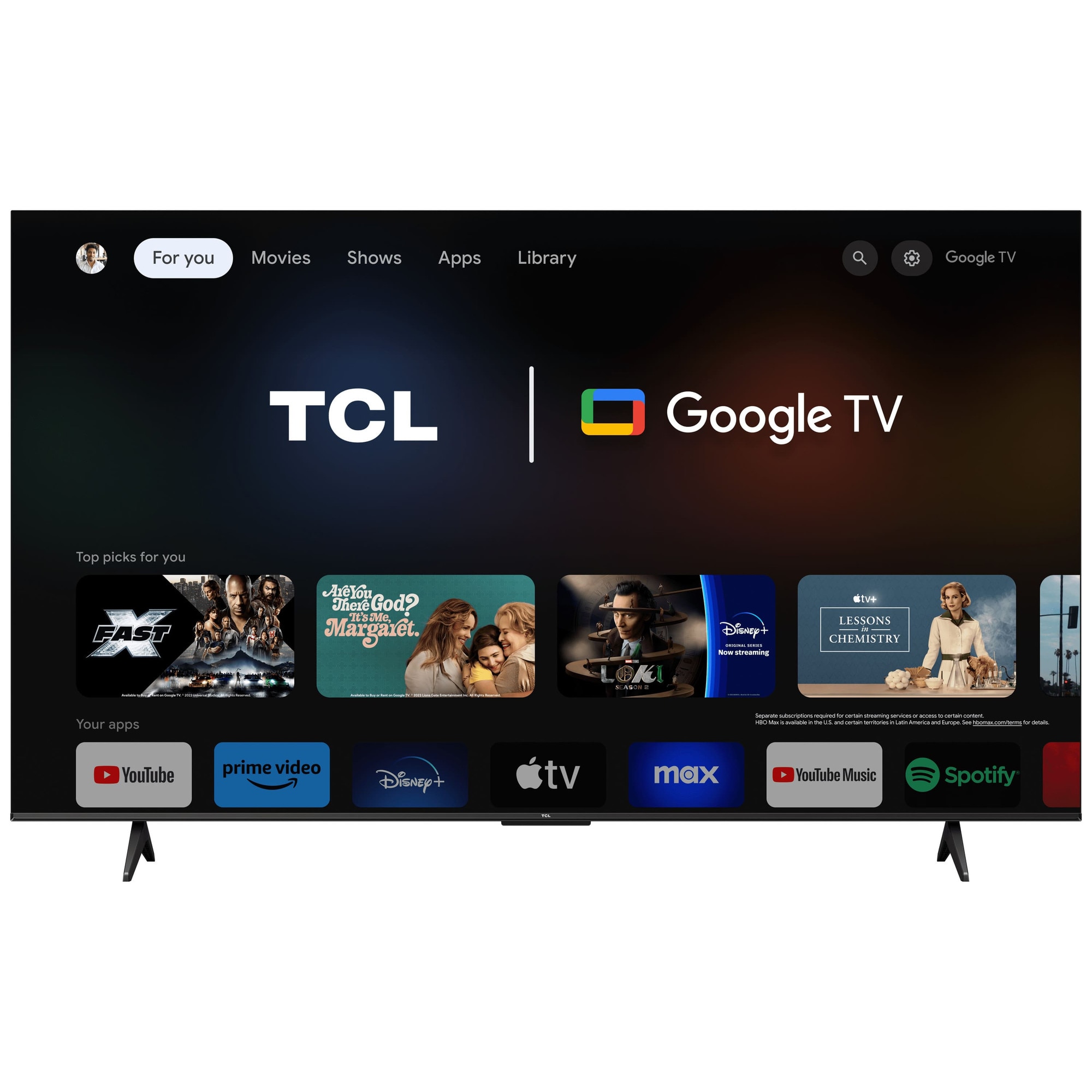 Televizor TCL LED 75V6B, 190 cm, 4K, Google TV, Amazon Alexa