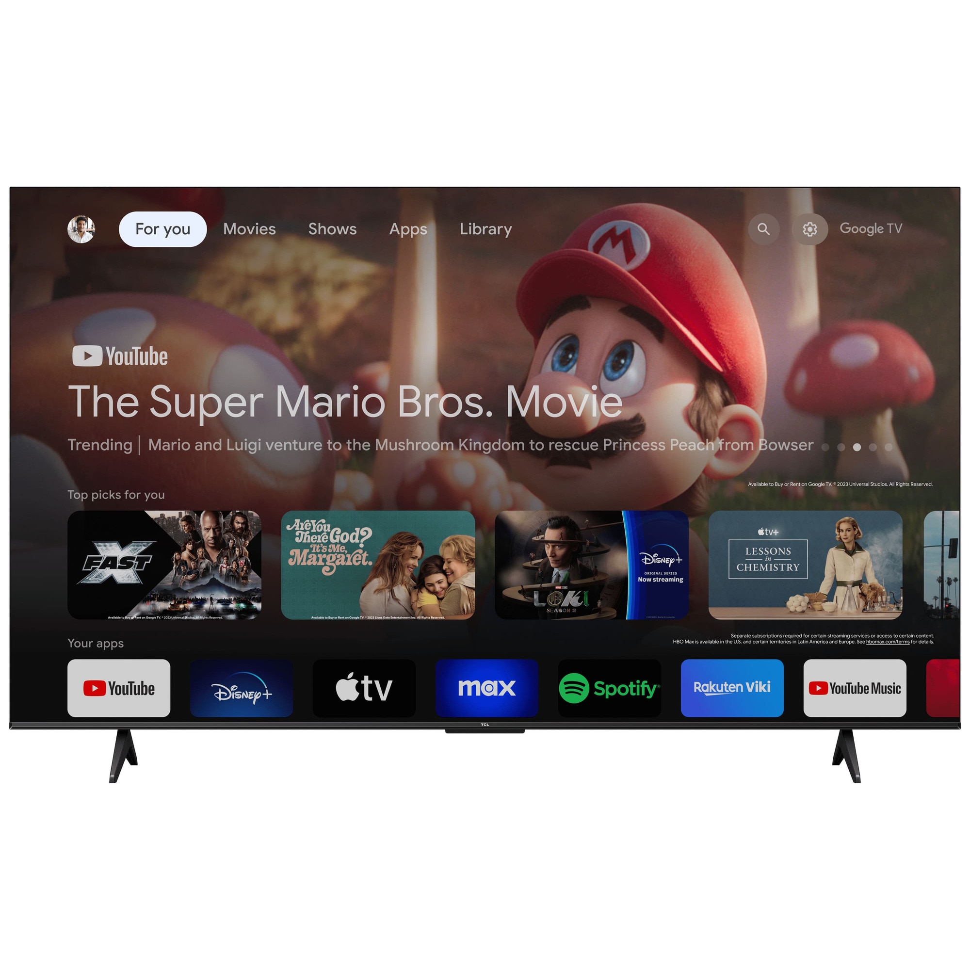 Televizor TCL LED 75V6B, 190 cm, 4K, Google TV, Amazon Alexa, Clasa E
